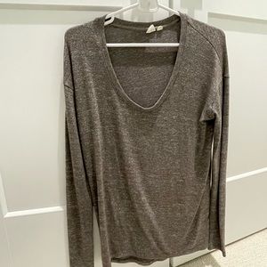 Oversized grey long sleeve tee
